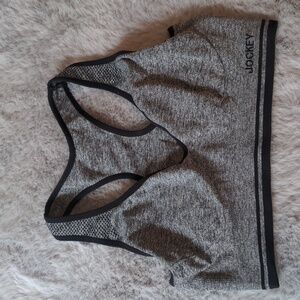Grey and Black Sports Bra